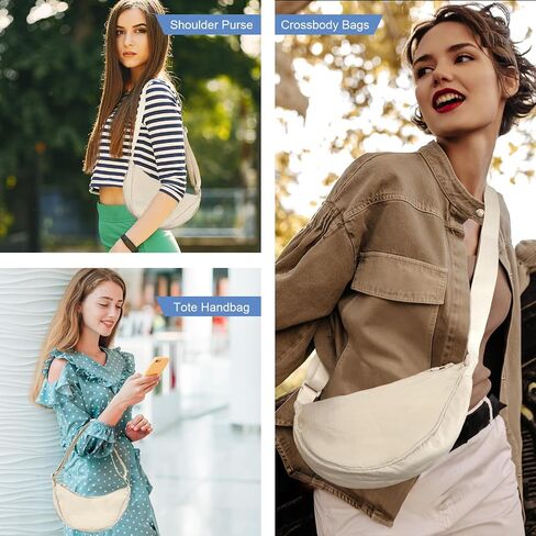 Crossbody Bag Hobo Sling Crescent Bag Women Men Trendy Small Shoulder Bag Purse Dumpling Bag Casual Handbag Adjustable Strap in Saudi Arabia