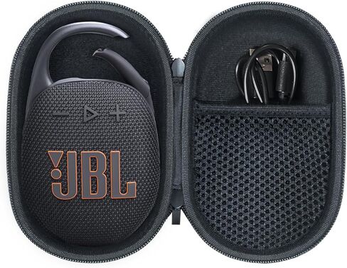 حافظة لمكبر صوت بلوتوث محمول JBL Clip 5، غطاء لمكبر صوت JBL Clip 5، ميزة مقاومة للماء والغبار، للمنزل والخارج والسفر (أسود) - صندوق فقط in Saudi Arabia