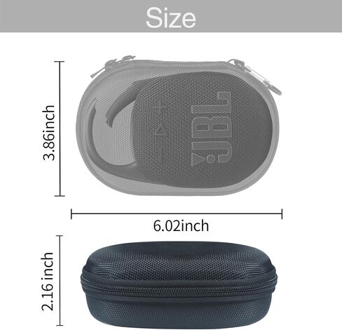 حافظة لمكبر صوت بلوتوث محمول JBL Clip 5، غطاء لمكبر صوت JBL Clip 5، ميزة مقاومة للماء والغبار، للمنزل والخارج والسفر (أسود) - صندوق فقط in Saudi Arabia
