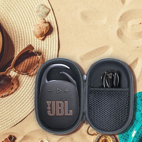 حافظة لمكبر صوت بلوتوث محمول JBL Clip 5، غطاء لمكبر صوت JBL Clip 5، ميزة مقاومة للماء والغبار، للمنزل والخارج والسفر (أسود) - صندوق فقط in Saudi Arabia