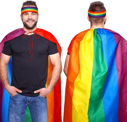 مجموعة عصابات رأس Yingzhao المكونة من 4 قطع من قبعات قوس قزح برايد تتضمن قطعتين من قبعات قوس قزح و2 قطعة من عصابات رأس قوس قزح للمهرجانات والحفلات والاحتفالات اليومية in Kuwait