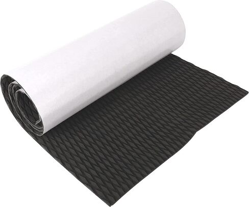 Nisorpa EVA Foam Boat Flooring Sheet، ذاتية اللصق، أرضية القارب، سطح السفينة غير قابل للانزلاق، خشب الساج البحري، سجادة القارب لليخوت، قوارب الكاياك، لوح ركوب الأمواج، قارب RV، 86.6 بوصة × 23.6 بوصة، أسود in Saudi Arabia
