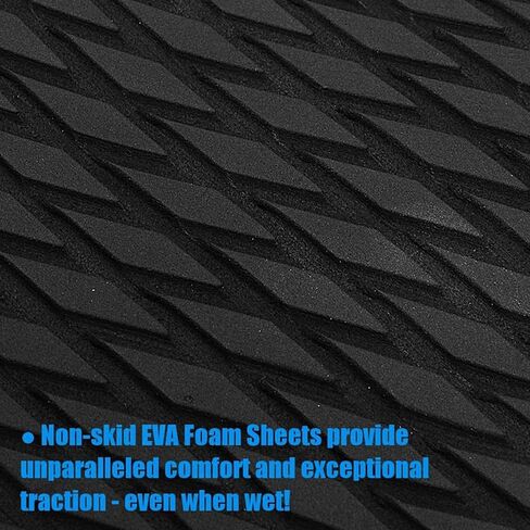 Nisorpa EVA Foam Boat Flooring Sheet، ذاتية اللصق، أرضية القارب، سطح السفينة غير قابل للانزلاق، خشب الساج البحري، سجادة القارب لليخوت، قوارب الكاياك، لوح ركوب الأمواج، قارب RV، 86.6 بوصة × 23.6 بوصة، أسود in Saudi Arabia