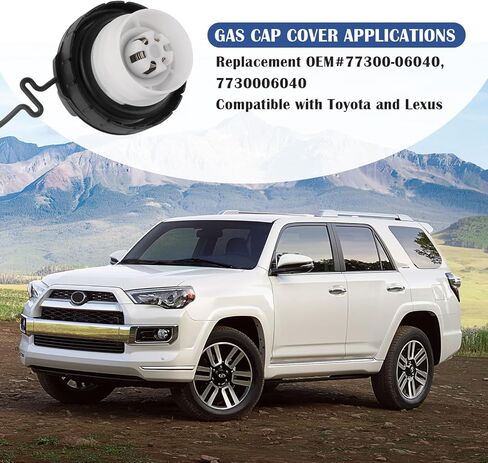 غطاء غاز متوافق مع Toyota 4Runner RAV4 Camry Lexus ES350، استبدال غطاء الوقود OEM#77300-06040 مع إغلاق محكم، ملحقات السيارة الاحترافية in Kuwait
