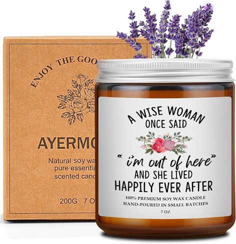 Retirement Gifts for Women 2024,Retirement Gift for Woman,Retirement Gifts for Women,Cool Retirement Gifts,Retired Gifts for Women-Lavender Scented Candles in Saudi Arabia