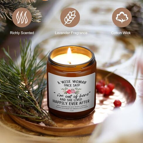 Retirement Gifts for Women 2024,Retirement Gift for Woman,Retirement Gifts for Women,Cool Retirement Gifts,Retired Gifts for Women-Lavender Scented Candles in Saudi Arabia