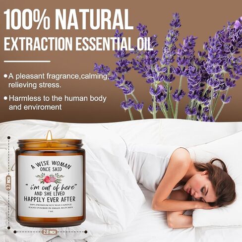 Retirement Gifts for Women 2024,Retirement Gift for Woman,Retirement Gifts for Women,Cool Retirement Gifts,Retired Gifts for Women-Lavender Scented Candles in Saudi Arabia