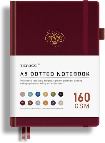 Bullet Dotted Journal, Aries Constellations Dot Notebook, with 256 Numbered Dot Grid Pages, 160gsm Bleed Proof Thick Paper, For Women Men in Saudi Arabia