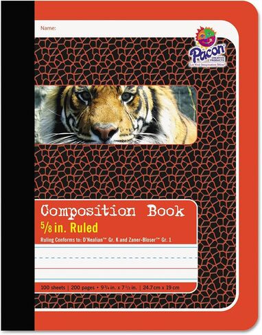 Pacon® Primary Composition Book, Book Bound, D'Nealian/Zaner-Bloser, 5/8" x 5/16" x 5/16" Ruled, 9-3/4" x 7-1/2", 100 Sheets in Saudi Arabia