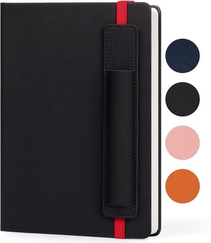 دفتر يوميات مبطن، دفتر ملاحظات جلدي مخطط A5 مع غطاء قلم، 200 صفحة / 100 جرام في المتر المربع دفاتر ملاحظات ذات غلاف صلب، مجلة يومية للسفر والعمل والمدرسة وتدوين الملاحظات وقواعد الكلية in Kuwait