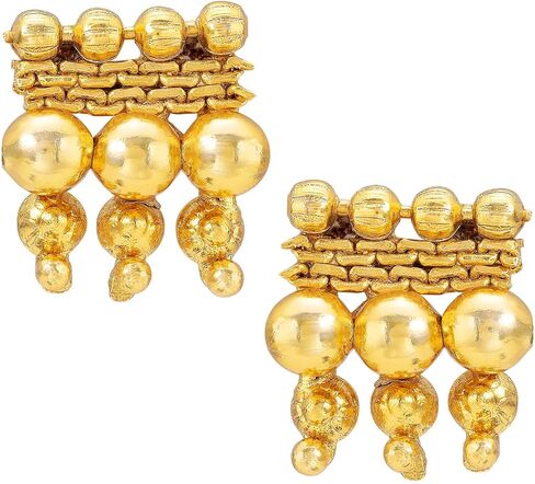مجموعة مجوهرات قلادة زفاف هندية مطلية بالذهب عيار 18 قيراط من I Jewels على طراز بوليوود للنساء/الفتيات (MC116-123FL) in Saudi Arabia