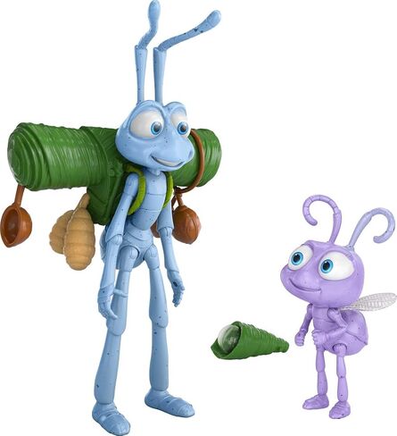 Mattel Disney and Pixar Featured Favorites Flik & Dot A Bug's Life Collectable Figures with Accessories, Highly Posable with Authentic Look, Collectors Gift Ages 6 Years & Up in Saudi Arabia