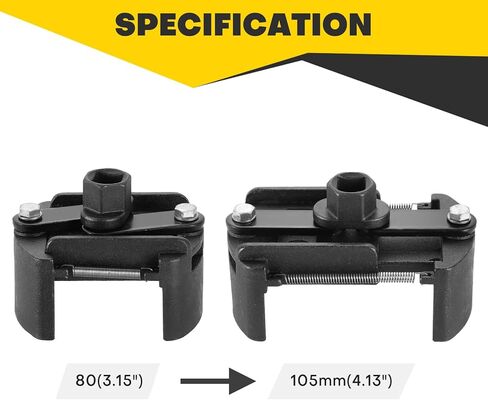 طقم مفتاح فلتر زيت قابل للتعديل 80-105 ملم | أداة إزالة فلتر الزيت العالمية، مجموعة مقابس غطاء فلتر الزيت، محرك 1/2 بوصة in Kuwait