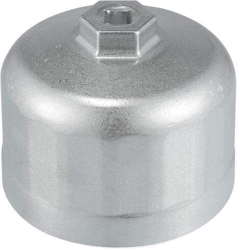 X AUTOHAUX 86mm 16 Flutes Car Oil Filter Wrench Oil Filter Socket Wrench Housing Cap Socket Remover Tools for BMW for Volvo Silver Tone in Saudi Arabia