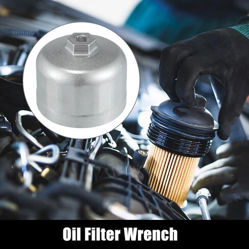X AUTOHAUX 86mm 16 Flutes Car Oil Filter Wrench Oil Filter Socket Wrench Housing Cap Socket Remover Tools for BMW for Volvo Silver Tone in Saudi Arabia