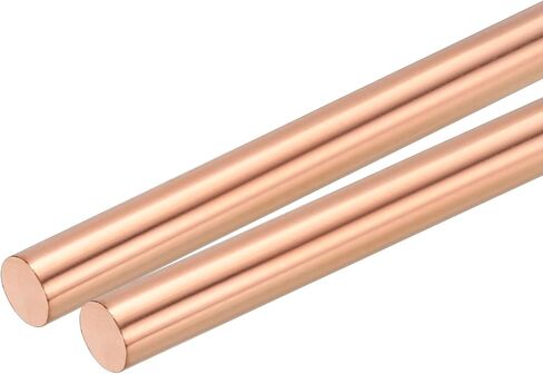 MECCANIXITY 5 Pack Pure Copper Round Rod 5mm/0.2 Inch Diameter 300mm/12 Inch Length Solid Copper Rod Lathe Bar Stock for DIY Metal Craft Metal Working Hobbies in Saudi Arabia