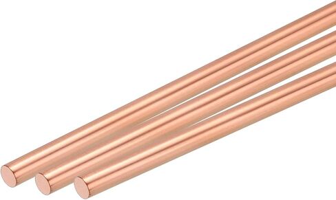 MECCANIXITY 5 Pack Pure Copper Round Rod 5mm/0.2 Inch Diameter 300mm/12 Inch Length Solid Copper Rod Lathe Bar Stock for DIY Metal Craft Metal Working Hobbies in Saudi Arabia