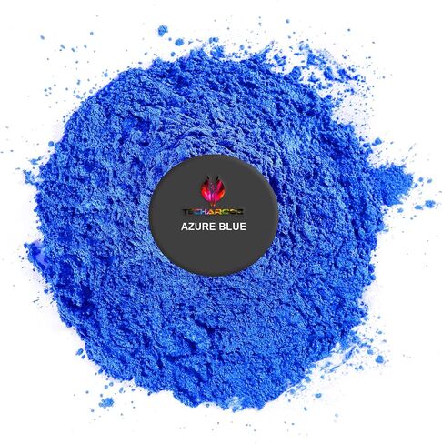 مسحوق الميكا الأزرق السماوي لراتنجات الإيبوكسي 56 جم / 2 أونصة. برطمان - مسحوق صبغ ملون من الراتنج من TECHAROOZ لملمع الشفاه والأظافر وتلوين كرات الاستحمام الفوارة وصناعة الصابون وطين البوليمر in Kuwait