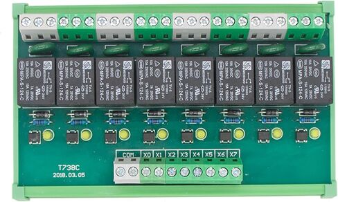 8 Channel Interface Relay Module 24VACDC DIN Rail Panel Mount for Automation PLC Board (FY-T738-24VACDC) in Saudi Arabia