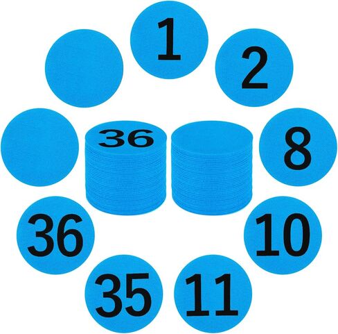 50 Pcs Carpet Spots Markers with Numbers for Kids Classroom, IKAYAS Carpet Circles Carpet Markers for Elementary School Teacher Supplies, Number 1-36 and 14Pcs Carpet Dots Carpet Spots for Classroom in Kuwait