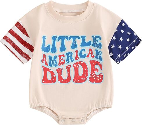 One Birthday Outfit Newborn 4th Of July Baby Girl Boy Outfits USA Romper First Birthday Fourth Of July Clothes in Saudi Arabia