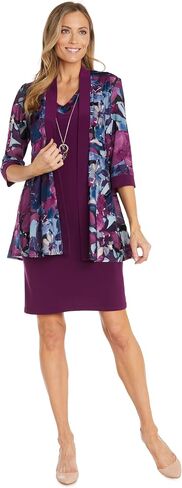 R&M Richards Women's Casual Daytime 2 Pc Floral Print Jacket Dress in Saudi Arabia