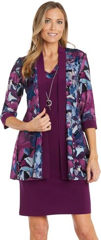 R&M Richards Women's Casual Daytime 2 Pc Floral Print Jacket Dress in Saudi Arabia