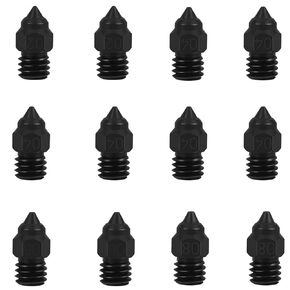 Creality 8PCS High-end Hardened Steel Nozzle Kit, 0.25, 0.4, 0.6, 0.8mm High Hardness and Wear Resistance Nozzles for Ender-3/3 Pro/V2/Neo/Max/S1, Ender 5/Pro/Plus, CR-6 SE, CR-10 3D Printers
