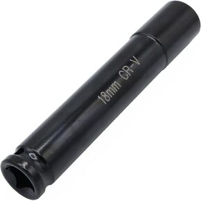 1/2" Drive by 14mm Deep Impact Socket, Heat-Treated CR-V Steel 6" Length, 6-Point Metric Size (14mm)