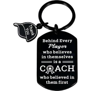 Thank You Keychain Gifts for Coach Soccer Football Coach Gifts Christmas Stocking Stuffer Birthday Gifts for Runner Baseball Softball Volleyball Coaches Gifts Gym Sports Cross Country Running Gifts