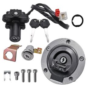 Fuel Gas Cap Ignition Switch Seat Lock Key Set Fit for Yamaha R1 2004-2015 R6 2006-2015 FJR1300 2003-2005
