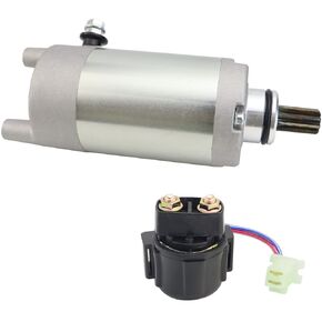 Starter Motor & Solenoid Relay & Ignition Switch for Yamaha Timberwolf 250 2WD YFB250 1994-1999, Timberwolf 250 4WD YFB250F 1994-2000 29U-81800-61-00 4XE-81890-00-00