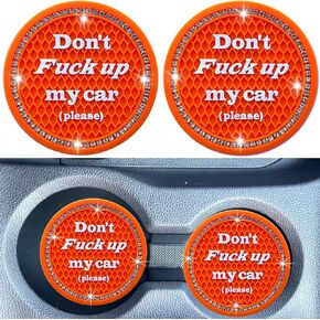 Car Cup Coaster 2 Pack,Bling Car Accessories Interior,Universal Car Cup Holder,Car Cup Holder Insert Coasters for Car/SUV/Truck(Pink,2PC) in Kuwait