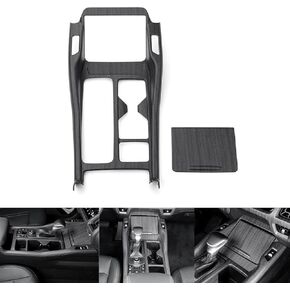 Carbon Fiber Grain ABS Car Center Console Gear Shift Panel Cover Front Central Water Cup Holder Frame Cover Trim Compatible with Kia Sorento MQ4 2021-2023 Accessories