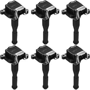 BDFHYK Ignition Coil Pack UF300 Set of 6 Compatible with BMW 325i 335i 328i 525i 530i 330i 650i X3 X5 M3 Z3 2.5L 2.8L 3.0L 3.2L 5.4L V6 V8 Replacement for UF354 12131748017 12131703825 UF645