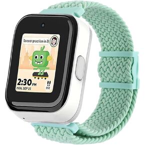Stretchy Braided Syncup Kids Watch Band with Magnetic Buckle - Adjustable Length, Breathable Nylon, Quick Release Spring Bars