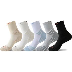 Hiflyer 5 Pairs Basketball Socks Men & Women, Mens Athletic Socks Training Socks Men, Thick Compression Sports Socks for Men & Women
