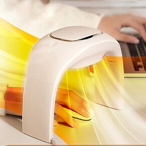 Desk Mouse Pad Hand Warmer Super Quiet, 110v 100w Heated Mouse Pad Hand Warmer, Personal Desk Hand Warmer Energy Efficient Ceramic Office Desk Heater with Thermostat Low Wattage - Black