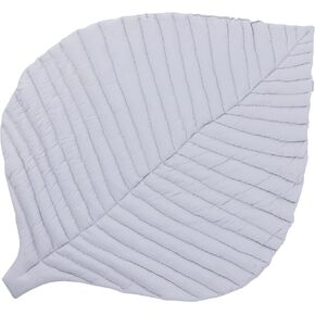 Toddlekind 100% Organic Cotton 45.7" x 34.3" Multifunctional Leaf Mat, Décor, Office, Bedroom, Non-Toxic, Odorless Baby/Toddlers, for All Ages, Anchor (Grey/Black)