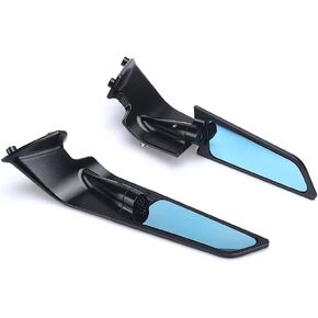 Motorcycle Blue Lenses Wing Rearview Mirrors Adjustable Rotating Side Mirrors Fits for Ducati Panigale 1199/ 1199S/ 1199S Tricolore/ 899 ABS Motorcycle Modified Rear View Mirrors