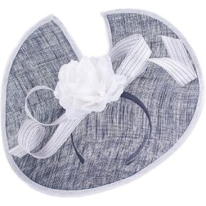 Lawliet Womens Sinamay Fascinator Wedding Occasion Church Hat Headpiece T426 Blue