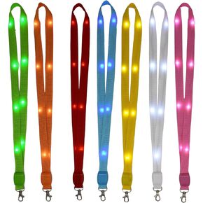 LED Carnival Cruise Lanyards Light Up Neon Necklace Neck Lanyard for Disney Fun