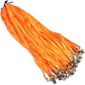 Bird Fiy 50 Pcs Nylon Cord Lanyard Bulldog Clip Deluxe Neck Lanyard for Id Cards/badges