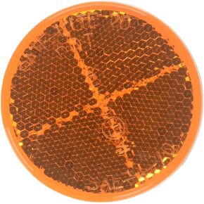 Truck-Lite 45A Amber 2-3/16" Round Stick-On Reflector (Adhesive Backing, Mounts On Any Clean Surface)