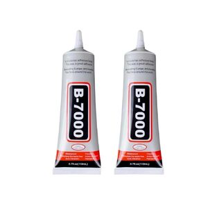 B7000 غراء حجر الراين النسيجي، B 7000 غراء شفاف مع طرف دقيق، غراء إصلاح فائق، إصلاح شاشة الهواتف المحمولة، زجاج معدني للأظافر (2 × 110 مل).