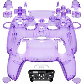 eXtremeRate Luna Redesigned Full Set Shell Buttons Touchpad Cover Compatible with ps5 Controller BDM-030 BDM-040 BDM-050, Custom Clear Replacement Top Bottom Cover Case Compatible with ps5 Controller in Kuwait