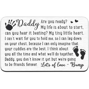New Dad Wallet Insert Card, New Dad Daddy to Be Gifts, First Fathers Day Gift from Wife, First Time Dad Gifts from New Mom, New Father to Be Gifts, Baby Shower Gifts, Pregnancy Announcement Gift Ideas