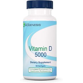 Nutra BioGenesis - Vitamin D 5000 - Vitamin D3 5000 IU to Help Support Calcium Absorption and Immune Function - 90 Softgels