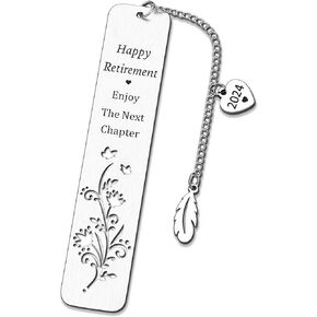 Retirement Gift for Woman Men 2024 Happy Retirement Gifts for Retired Teacher Nurse Coworker Leaving Farewell Gift for Boss Enjoy The Next Chapter Bookmark Gifts for Mom Dad Birthday Gift Ideas