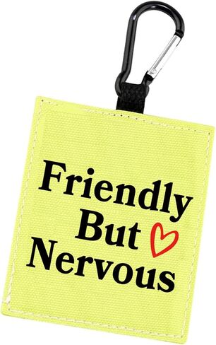 Friendly But Nervous Alert Hang Tags for Dog Nervous Dog Hanging Dog Alert Patches Hanging Dog Tags (Friendly But Nervous-D) in Saudi Arabia